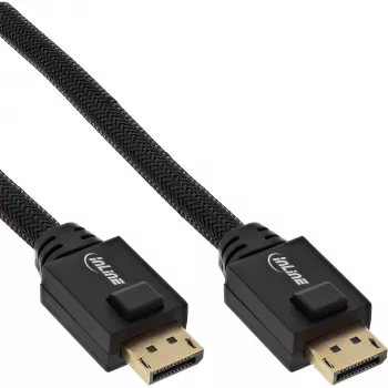 InLine aktyvus DisplayPort kabelis, juodas, paauksuotais kontaktais, 15 m