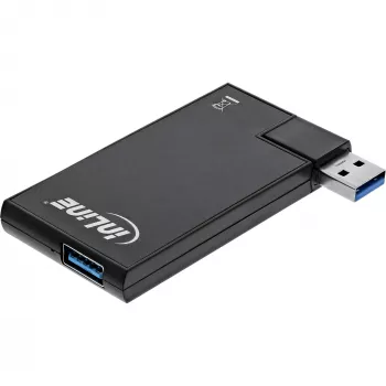 InLine USB 3.0 sukamas USB centras, 4 prievadai, juodas