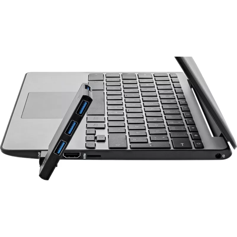 InLine USB 3.0 sukamas USB centras, 4 prievadai, juodas