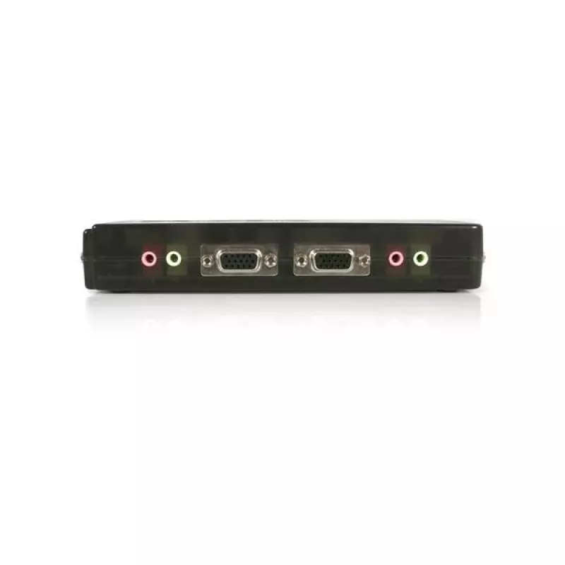 „StarTech.com“ 4 prievadų juodas USB KVM jungiklio rinkinys su kabeliais ir garsu