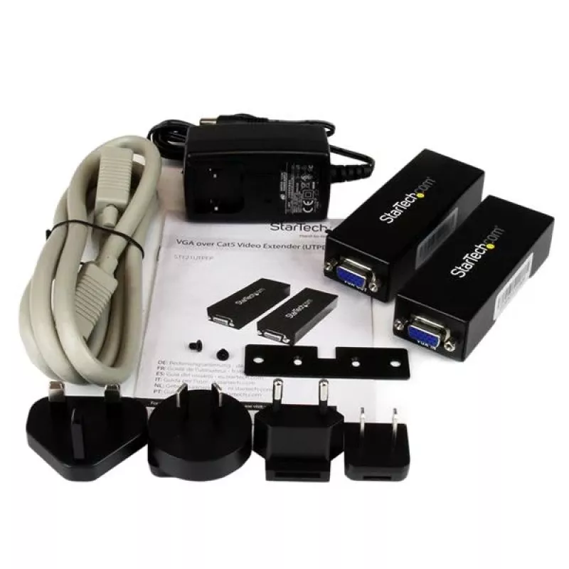 StarTech.com VGA į Cat 5 monitoriaus prailgintuvų rinkinys (250 pėdų/80 m) - VGA Cat5 prailgintuvas