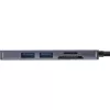 InLine Multi-hub USB 3.2 Gen.1, 2x USB-A, HDMI 4K/30Hz, kortelių skaitytuvas, aliuminis, pilka