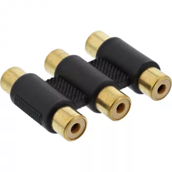 InLine garso adapteris 3x RCA lizdas / lizdas auksuotas 99319