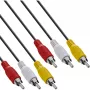 InLine AV laidas 3x RCA kištukas / kištukas 2 m, juodas