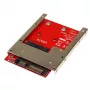 StarTech.com mSATA SSD į 2,5 colio SATA adapteris-keitiklis, SATA, mSATA, juodas, raudonas, sidabrinis, CE, FCC, 6 Gbit/s