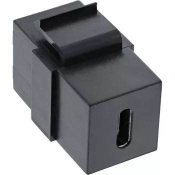 InLine USB 3.1 Snap-In modulis, USB-C F/F, juodas korpusas