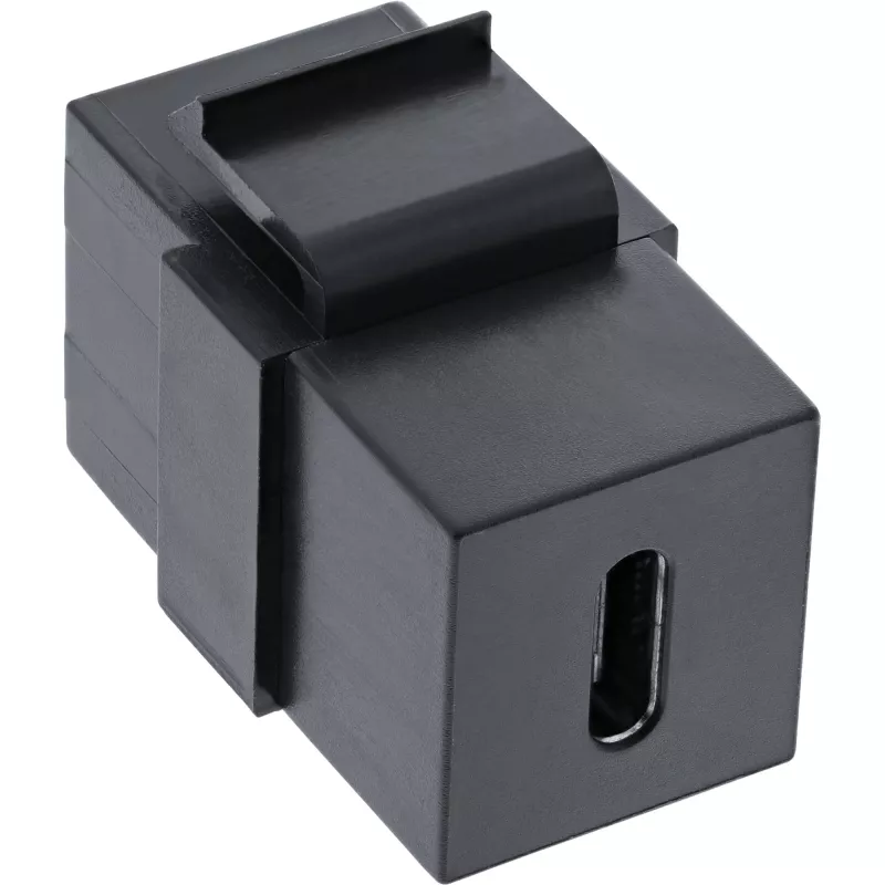 InLine USB 3.1 Snap-In modulis, USB-C F/F, juodas korpusas