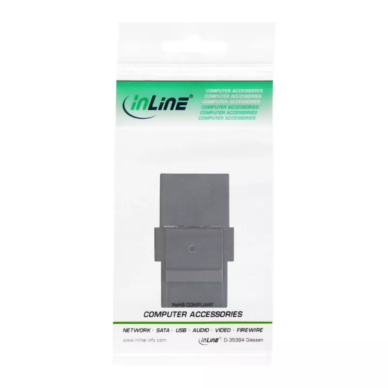 InLine USB 3.1 Snap-In modulis, USB-C F/F, juodas korpusas