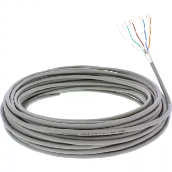 InLine telefono kabelis 8 gyslų kietas montavimo 4x2x0,6 mm ekranuotas 25 m