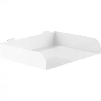 InLine Slatwall Shelf didelė balta plieninė 318mm 250mm 68mm