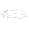 InLine Slatwall Shelf didelė balta plieninė 318mm 250mm 68mm