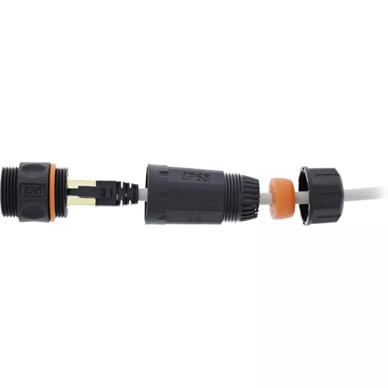 InLine Cat.6A jungtis, vandeniui atspari IP68, 2x RJ45 F/F, 1:1