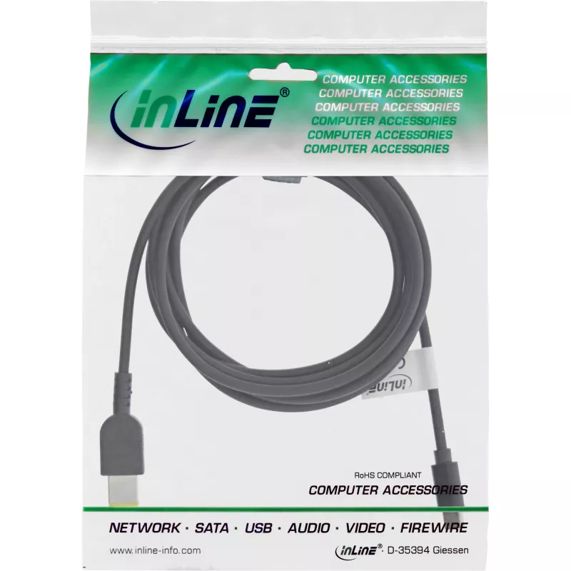 InLine USB-C į Lenovo nešiojamojo kompiuterio (stačiakampis) įkrovimo laidas, 2 m