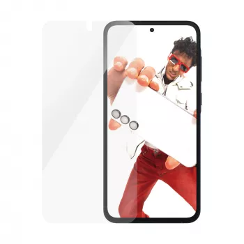 Apsauginis stiklas PanzerGlass SAFE Samsung Galaxy A55 5G – itin platus, atsparus įbrėžimams ir smūgiams, 50 vnt.