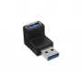 USB 3.0 adapteris A tipo kištukas / A tipo lizdas 90° kampu InLine 35300R
