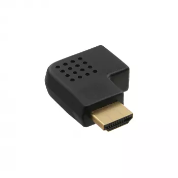 InLine HDMI adapteris, moteriškas vyriškas, šoninis lenktas dešinėn, auksuoti kontaktai, 17600T