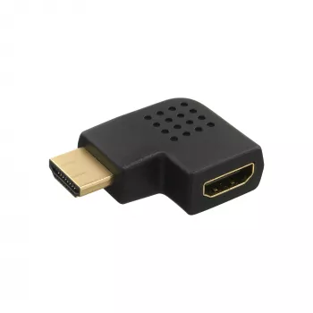 InLine HDMI adapteris, moteriškas vyriškas, šoninis lenktas dešinėn, auksuoti kontaktai, 17600T