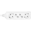 InLine 16441W kištukinis lizdas, 4 jungtys, 2x CEE7/3 + 2x Euro CEE7/16, baltas, 1,5 m