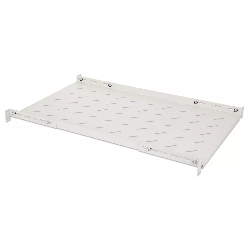 Intellinet 19 colių fiksuota lentyna (reguliuojama), 1U, 750 mm gylis, 750–950 mm reguliuojamas bėgių gylis, maks. 20 kg, pilka, garantija visam gyvenimui