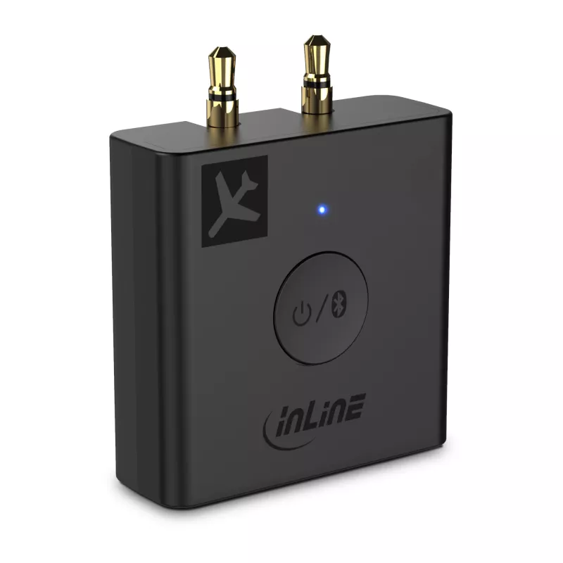 InLine Bluetooth garso siųstuvas lėktuvui, BT 5.0, aptX HD/LL