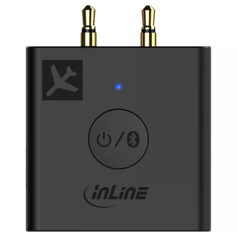 InLine Bluetooth garso siųstuvas lėktuvui, BT 5.0, aptX HD/LL