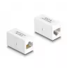 Delock 88133 adapteris RJ45 lizdas į RJ45 lizdas, Cat.6 UTP, baltas