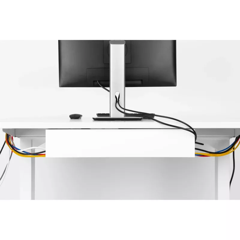 InLine 23190W – po stalu montuojamas kabelių vedimo kanalas, plieninis, baltas, 114×600×76 mm