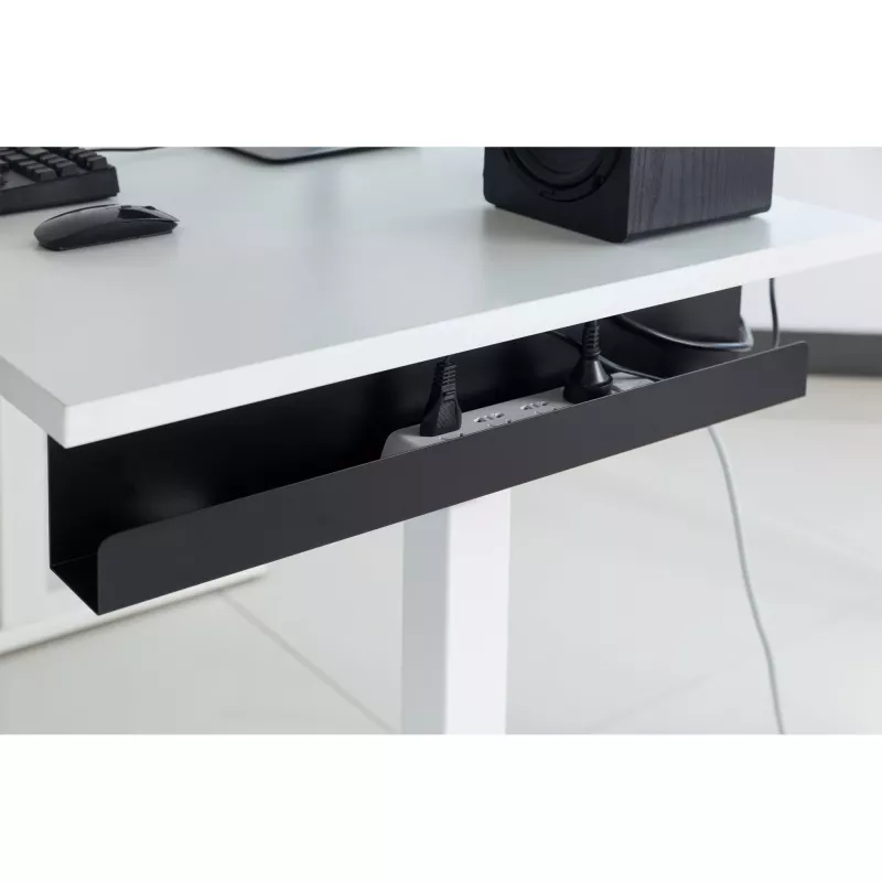 InLine 23190W – po stalu montuojamas kabelių vedimo kanalas, plieninis, baltas, 114×600×76 mm