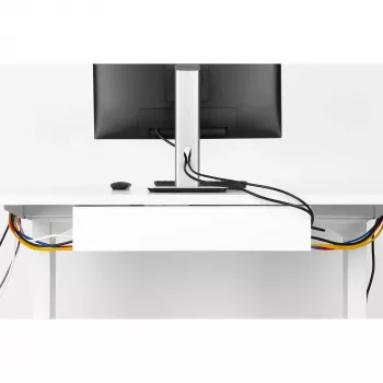 Vielų tvarkymo sistema po stalu InLine 23190B, plieninė, juoda, 114×600×76 mm