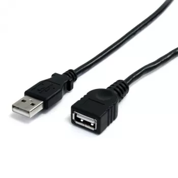 StarTech.com 10 pėdų (3 m) juodas USB 2.0 prailginimo kabelis A-A (kištukas / lizdas)