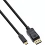 USB vaizdo kabelis InLine 64121 USB-C (vyriškas) į DisplayPort (vyriškas) 1m