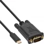 InLine USB vaizdo kabelis, USB-C kištukas / VGA kištukas (DP Alt režimas), juodas, 2 m