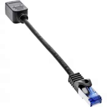 InLine 76501X prailginimo laidas, RJ45 apsauga, S/FTP (PiMf), Cat.6A, 0,2 m
