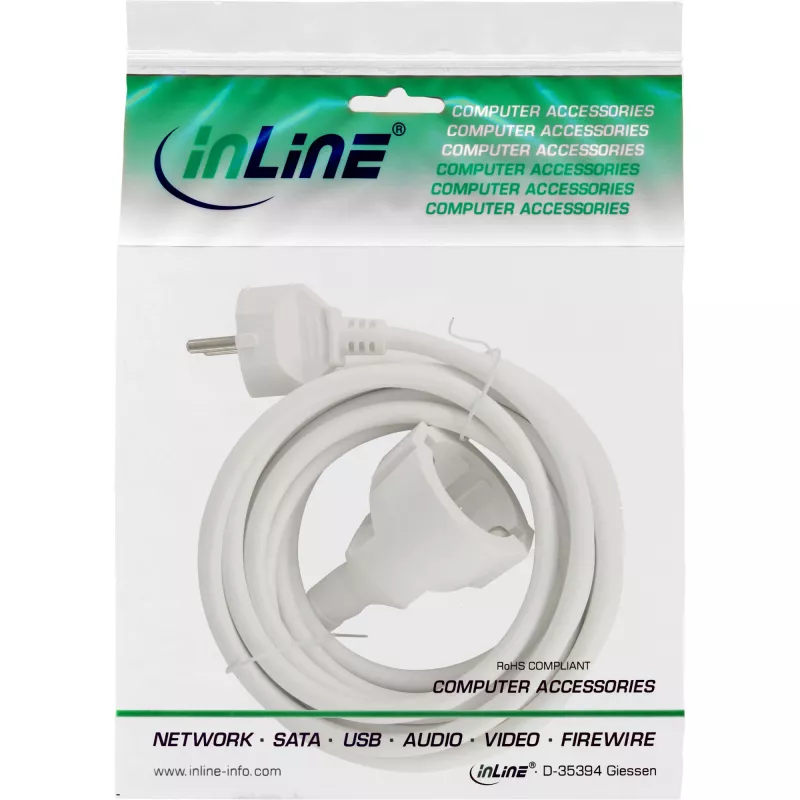 InLine Power prailginimo laidas, baltas, 7 m