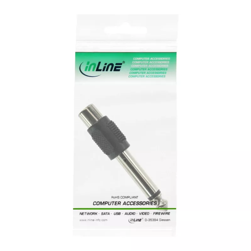 InLine Audio Adapter 6,3 mm lizdas vyriškas RCA mono moteriškas 99322