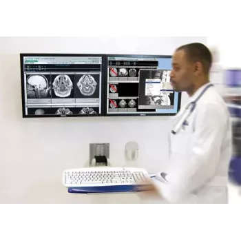 Sieninis laikiklis Ergotron Neo-Flex dviem monitoriams 61 cm (24 col.) sidabrinis