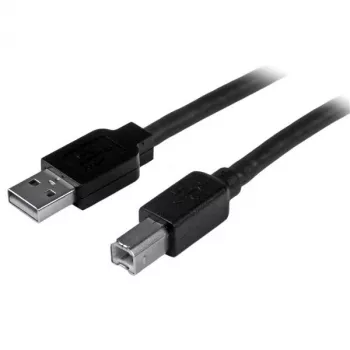 StarTech.com 50ft (15m) aktyvus USB 2.0 A į B laidas, ilgas USB spausdintuvo laidas, 1x USB-A (M), 1x USB-B (M) - juoda