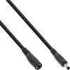 InLine DC ilginimo laidas, DC kištukas vyriškas/moteriškas 4,0x1,7 mm, juodas, 3 m