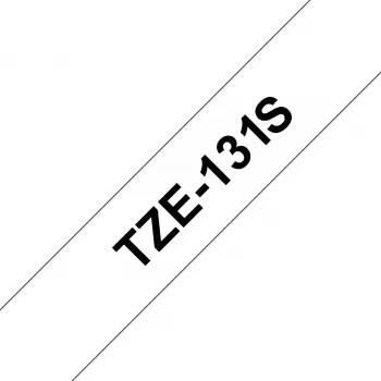 Brother TZE131S lipni juosta etiketėms juoda ant skaidraus TZe