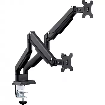 InLine stalinis laikiklis su keltuvu ir USB/Garsu, 2 monitoriai iki 81 cm (32 colių), juodas