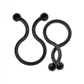 InLine Twist Ties 26–30 mm juodi, 10 vnt. — kabelių ir laidų tvarkyklė, 30 mm ilgio