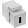 InLine USB 3.1 snap-in modulis, USB-C F/F, baltas korpusas