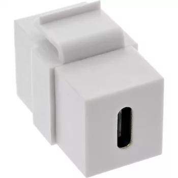 InLine USB 3.1 snap-in modulis, USB-C F/F, baltas korpusas