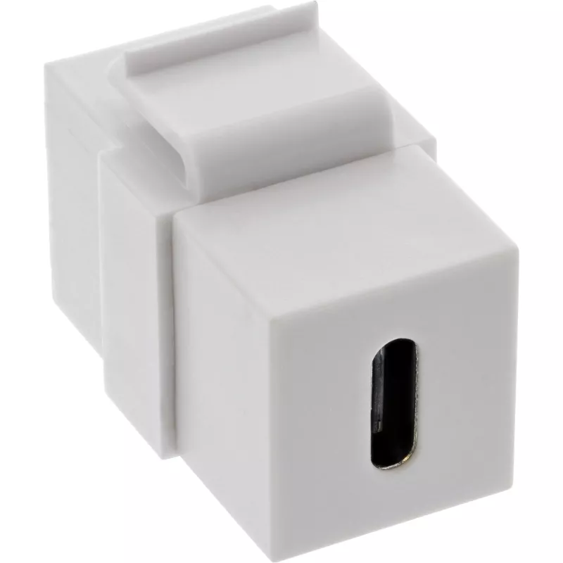 InLine USB 3.1 snap-in modulis, USB-C F/F, baltas korpusas