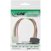 InLine SATA maitinimo adapterio laidas 15 kontaktų moteriškas / 4 kontaktų vyriškas 0,15 m 29669
