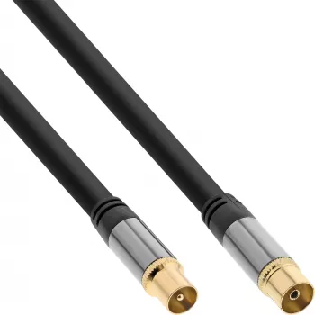 Anteninis kabelis InLine Premium 69203P 4x ekranuotas >110dB juodas 3m