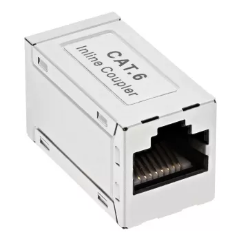 InLine Cat.6 adapteris, pilnai ekranuotas, metalinis, 2x RJ45 F/F, 1:1