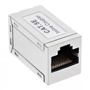 InLine Cat.5e adapteris, pilnai ekranuotas, metalinis, 2x RJ45 M/M, 1:1