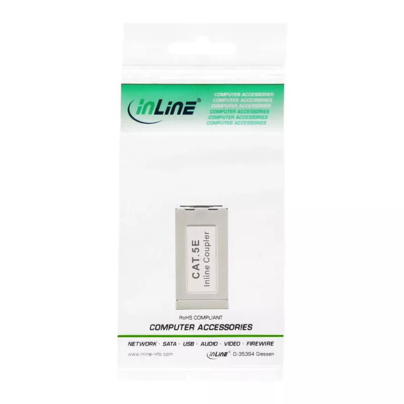 InLine Cat.5e adapteris, pilnai ekranuotas, metalinis, 2x RJ45 M/M, 1:1