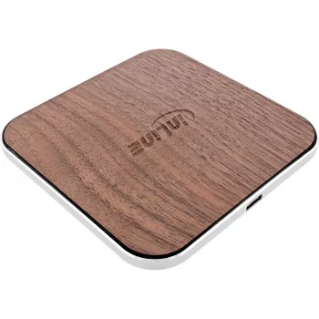 InLine Qi woodcharge belaidis greitasis įkroviklis, 5/7,5/10W/15W, USB-C